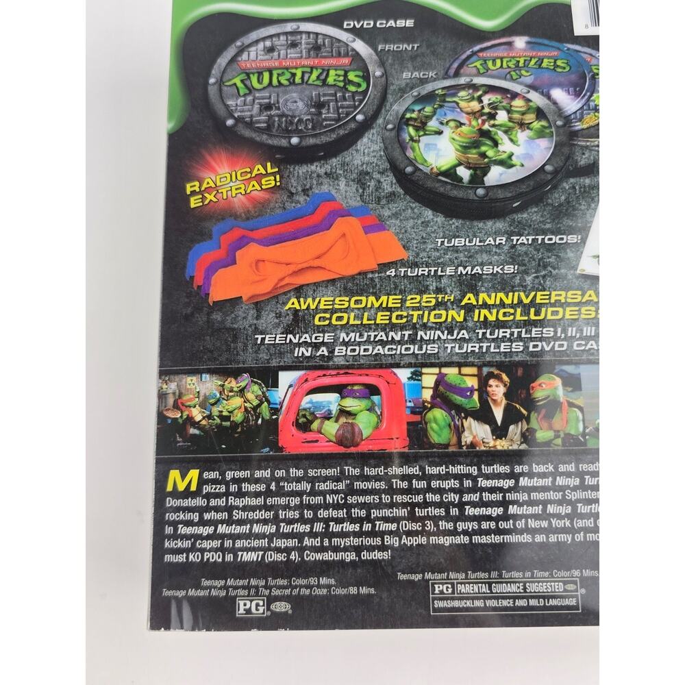 Teenage Mutant Ninja Turtles 25th DVD Collectors Edition 4 DVD & Masks Tattoos - Picture 9 of 12